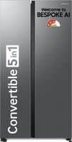 SAMSUNG 653 L Frost Free Side by Side 3 Star Refrigerator with AI and WiFi, Convertible 5-in-1, Digital Inverter