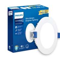 Philips Astra Glow 5-watt Round LED Downlighter | Recessed LED Downlight for False Ceiling | LED Ceiling Light for Home and Hall | Cut Out: 3 inch, Cool Day Light, Pack of 1
