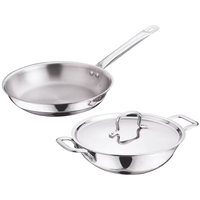 Home Zone by Kitchen Essentials Stainless Steel Triply Cookware Set - 3 Pieces: