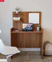 Hashimoto Writing Desk In Leon Teak Finish With Whiteboard