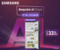 Amazon Samsung Bespoke AI Days - Upto 33% off + Extra upto 2500 with coupon + 7.5% off with HDFC, Axis bank cards
