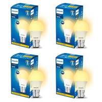Philips 9-Watts B22 LED Warm White LED Bulb, Pack of 4, (Ace Saver)