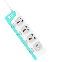 Croma 6 Amps 3 Sockets Surge Protector,2 with USB compartment Meters, Child Safety @ 499