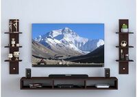 Odestar Victor Riano Engineered Wood Wall Mounted TV Unit, with TV Stand Unit Wall Shelf for Living/Badroom Room (Black & White) For-32 INCH… (Wenge)