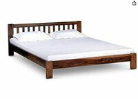 Mamta Decoration Sheesham Wood Queen Size Bed for Bedroom Stylish | Natural Finish