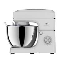 Rossmann Stand Mixer, Professional 2000 Watts 100% Pure Copper Motor, 8 Lit removeable SS Bowl, 4 Safety Features, Metal Gears & Planetary Rotation, Teflon Coated Accessories (Tableware, 8 Liter)