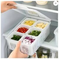 prayati Plastic Fridge Container - 2200 ml  (White)