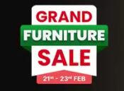 Flipkart Grand Furniture Sale - Upto 65% off + Upto 8% off on HDFC Cards