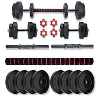 Bullar PVC Dumbbells Set and Fitness Kit for Men and Women Whole Body Workout with Connector Rod (30 kg)