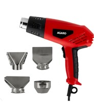  AGARO 2000W Heat Gun HG2120, Dual Temperature and Air Flow Control with 4 Nozzle Attachments, Hot Air Gun Heating helps in Shrink Wrapping, Paint Removal, Wire Shrinking, Crafting 