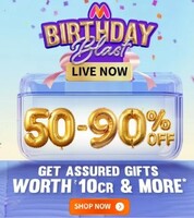 Myntra Birthday Blast - Upto 90% off + 10% off via code + 10% Instant discount on Axis/kotak Cards 