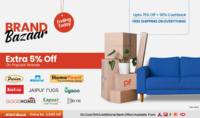Pepperfry Brand Bazaar Sale - Upto 75% off + 50% cashback + Extra 5% off & Bank offers
