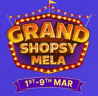 Shopsy Grand Shopsy Mela - Upto 90% off on Electronics, Fashion & more + Re.1 Deals, and more offers 