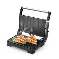 Longway Crisp Master 1000 W Electric Panini Sandwich Maker, Grill & Toaster 
