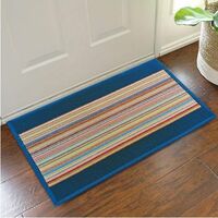 Status Contract Polypropylene Home/Living/Lobby/Bathroom/Office Entrance Door Floor Mat with Anti Slip Backing(15x23inch)-Pack of 1 Blue