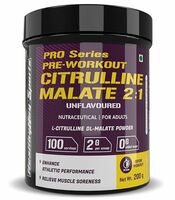 HealthyHey Sports Citrulline Malate 2:1-200 Grams – 100 Servings (Unflavoured, Pack of 200gm powder)