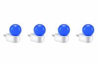 Orient Deco Plug n Play LED 0.5W All Night Worry-Free Lamp | Minimal Power Consumption Night Illuminator | 2 pin Socket Easy Plug in |BIS Approved | (Blue, Pack of 4)