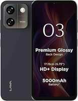 Lava O3 (4 GB RAM, 64 GB Storage, Glossy Black)