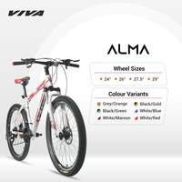 Viva ALMA 26T Multispeed Alloy 21-Speed MTB Mountain Cycle for Adults with Shimano Gear & Dual Disc Brakes
