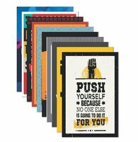 PAPER PLANE DESIGN Set of 10 Poster A3 (12 in x 18 in Size) Unframed Thick Paper with Tape-Multicolour (PUSH)