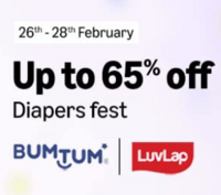 Diapers Fest - Upto 65% off on Luvlap, Pampers & more