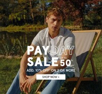 Pepe Jeans Pay Day Sale - Upto 50% Off + additional 10% Off on 2 or more