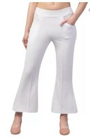 ZAPRA FASHION Regular Fit Women White Trousers