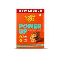 Yogabar Power Up 20g Protein Bar (5 Bars, Choco Peanut Butter, No Added Sugar) | Least Net Carbs | Zero Added Sugar Protein Bars | High Protein Blend - Whey Protein Concentrate, Isolate, Peanuts & Soy | Healthy Protein