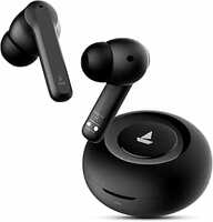 boAt Airdopes Sonik in Ear TWS Earbuds with 60 hrs Playback, IWP Tech, Quad Mics with ENx, ASAP Charge, 11 mm Drivers, BT v5.3 & IPX4 Sweat and Splash Resistance(Thunder Black)