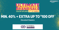 Amazon Ultimate Brand Sale (Color Splash) – Min. 40% + Extra 15% off with Rewards + 10% off with ICICI Bank Cards 