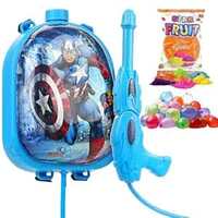 Limited-time deal: GRAPHENE Avenger Holi Pichkari Water Gun 3.1L High Pressure Backpack Holding Leak Proof Dazzle Tank with 1Pkt Fruit Gulal & 100 Water Balloons (ISI Approved) for Kids, Girls, Boys