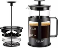 AGARO Delite French Press Coffee And Tea Maker, 4 Cups Coffee Maker (Black)