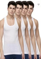 Flipkart GRAB LOOT : Pack of 4 Dollar Cotton Men's White Vest At Rs.199