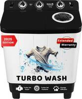 InnoQ 6.5 kg | Turbo Wash | Buzzer | Wheels | Turbo Jet Dryer | Magic Filter | Lint Filter Semi Automatic Top Load Washing Machine Black (65-WAV-B)