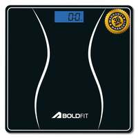 Boldfit Weight Machine for Body Weight Weighing Machine Digital Bathroom Scale for Human Body Weight Measurement Extra Thick Weighing Scale for Large LCD Display 36 Months Warranty -Magnum, Black
