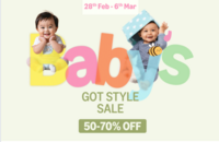 Amazon Baby's Got Style Sale - Upto 70% off + Bank offers