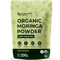 Carbamide Forte 100% Organic Moringa Powder - Moringa Oleifera - USDA Certified | Moringa Leaves Powder | Moringa Powder Organic for Immunity, Digestion & Energy | Drumstick Leaves Powder - 200g