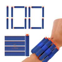 FizBiz 100 Pcs Darts Refill Pack & 1 HandStrap for Carrying Darts, Soft Foam Sticky Head Darts Bullets, Hot Fire Gun Bullet Suitable for All Types of Soft Blaster Guns - Multicolour