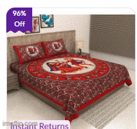 96% off on Bedsheets {Location Specific}