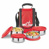 Milton Tasty 4 Stainless Steel Lunch Box, Red