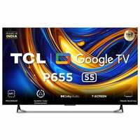 TCL P655 Series 139 cm (55 Inch) 4K Ultra HD LED Google TV - HDR 10/HLG, Google Assistant Built-in