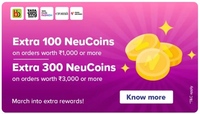 Tata Neu | Fashion Bonanza Offer - Upto Extra 300 Neucoins on Order Worth Rs 3000 or More.