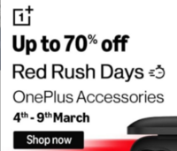 Amazon Oneplus Red Rush Days - Upto 70% off + Bank offers (4-9 Mar)