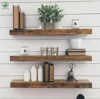 Genuine Decor Sheesham 18 Inch Floating Shelves For Wall Set Of 3