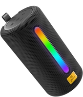  pTron Fusion Buzz 14W Bluetooth Speaker with Pristine Sound, 8hrs Playback, Rhythmic RGB LEDs, Multi-Play Modes BT5.3/TF Card/USB, TWS Feature, Integrated Button Controls, Type-C Charging (Black) 