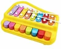 xelix 2 in 1 Baby Piano Xylophone Toy 8 Multicolored Key Keyboard Baby Kids Girls Boy