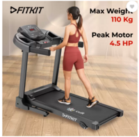 FITKIT by Cult PowerRun-96 BLDC Motor (4.5HP Peak)| Max Weight: 110kg | Home Use Treadmill (Max Weight:110 kg)