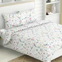 Haus & Kinder Exotic Wings King Bedsheet - 100% Cotton (270x270cm)