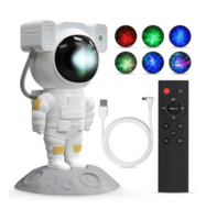 H&H USB Astronaut Galaxy Projector (White) 1 pack