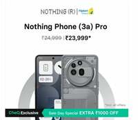 Cheq App Exclusive | Extra Rs.1000 off for Nothing Phone (3a) Pro in Flipkart